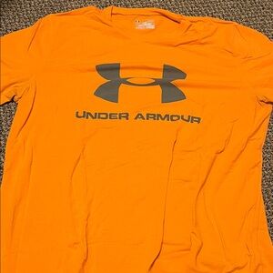 Under Armour Men's Orange Tee with Dark Logo